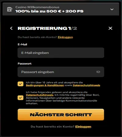 Spinsy Registration